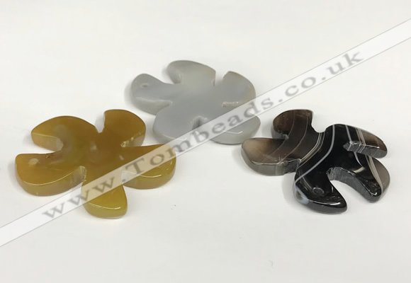 NGP5810 44mm - 46mm flower agate gemstone pendants wholesale