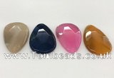 NGP5821 32*50mm faceted oval agate gemstone pendants wholesale