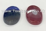 NGP5826 35*55mm faceted oval agate gemstone pendants wholesale