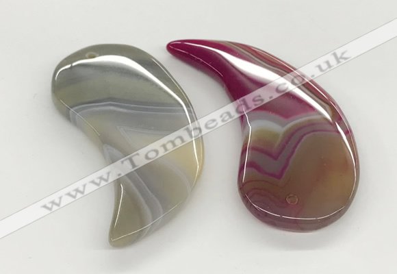 NGP5828 28*60mm wing agate gemstone pendants wholesale