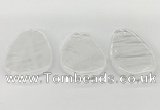 NGP5840 30*50mm - 40*58mm freeform white crystal slab pendants