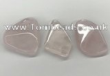 NGP5849 28*45mm - 40*55mm freeform rose quartz slab pendants