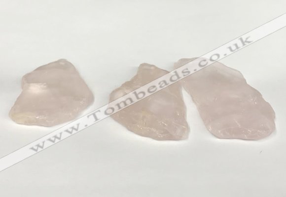 NGP5850 30*45mm - 40*60mm freeform rose quartz slab pendants