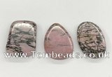 NGP5868 30*50mm freeform rhodonite pendants wholesale