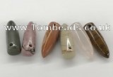 NGP5876 12*38mm cone mixed gemstone pendants wholesale