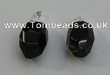 NGP6015 18*30mm - 22*35mm freeform smoky quartz pendants