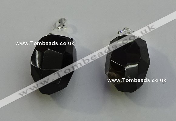 NGP6015 18*30mm - 22*35mm freeform smoky quartz pendants