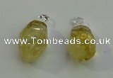 NGP6016 18*30mm - 22*35mm freeform citrine gemstone pendants