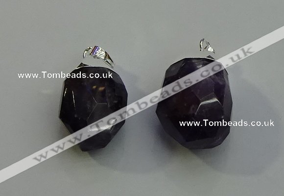 NGP6017 18*30mm - 22*35mm freeform amethyst pendants