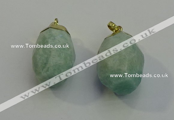 NGP6019 18*30mm - 22*35mm freeform amazonite pendants