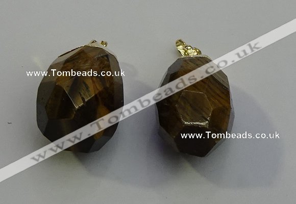 NGP6024 18*30mm - 22*35mm freeform yellow tiger eye pendants