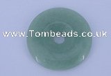 NGP604 5pcs 6*40mm green aventurine gemstone donut pendants wholesale