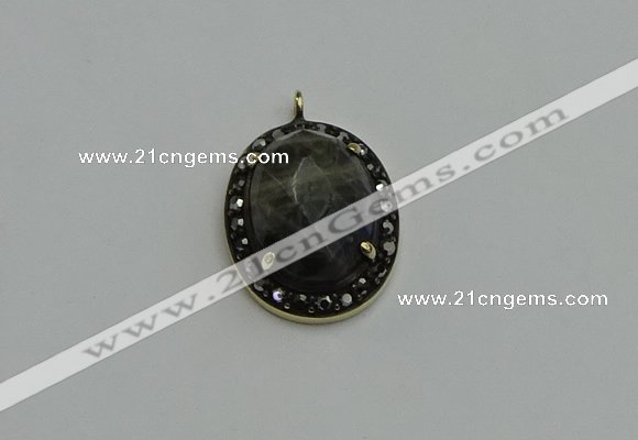 NGP6096 20*25mm - 22*30mm oval labradorite pendants wholesle