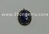 NGP6102 20*25mm - 22*30mm oval lapis lazuli pendants wholesle