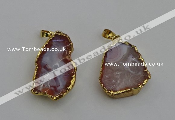 NGP6134 20*30mm - 25*35mm freeform druzy agate pendants wholesale