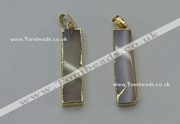 NGP6148 8*35mm - 10*40mm rectangle agate pendants wholesale