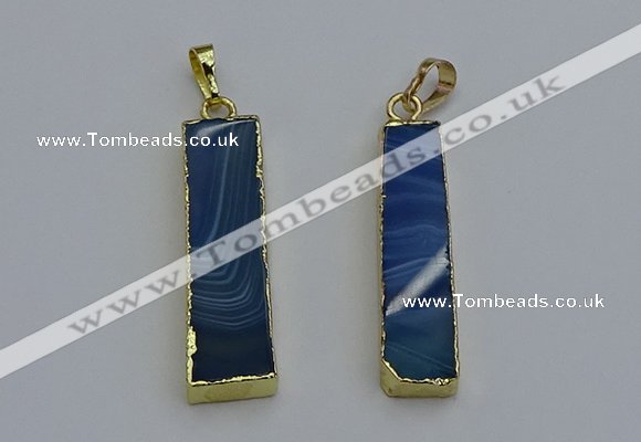 NGP6153 8*35mm - 10*40mm rectangle agate pendants wholesale