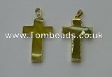 NGP6167 25*40mm - 30*40mm cross agate gemstone pendants