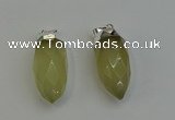 NGP6222 12*28mm - 15*30mm faceted bullet lemon quartz pendants