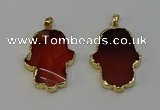 NGP6257 22*40mm - 25*45mm hamsahand agate gemstone pendants