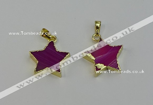 NGP6269 20mm star agate gemstone pendants wholesale