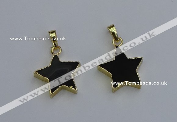 NGP6272 20mm star agate gemstone pendants wholesale