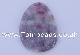 NGP630 5pcs 33*45mm freeform lilac jasper gemstone pendants