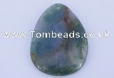 NGP631 5pcs 33*45mm freeform moss agate gemstone pendants