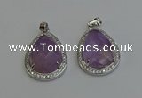 NGP6334 25*30mm teardrop light amethyst pendants wholesale