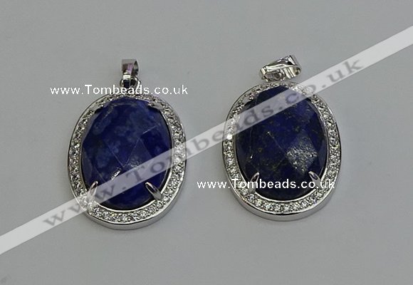 NGP6363 25*30mm oval lapis lazuli pendants wholesale