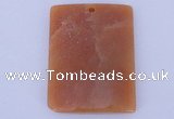 NGP637 5pcs 33*45mm rectangle red aventurine gemstone pendants