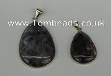 NGP6385 18*25mm - 30*40mm flat teardrop agate pendants