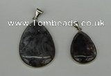 NGP6385 18*25mm - 30*40mm flat teardrop agate pendants