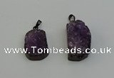 NGP6408 15*25mm - 16*28mm freeform druzy agate pendants