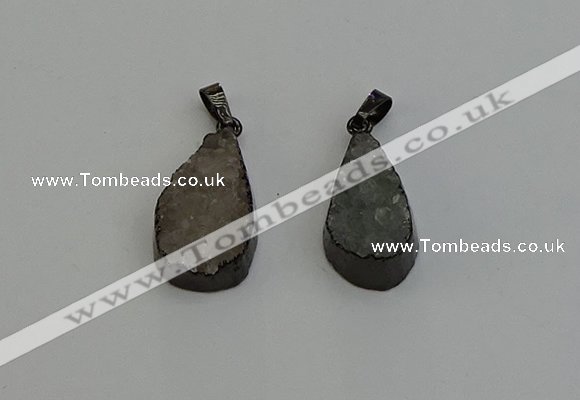 NGP6410 15*25mm - 16*28mm freeform druzy agate pendants