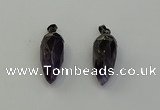 NGP6436 12*24mm - 15*30mm faceted bullet amethyst pendants