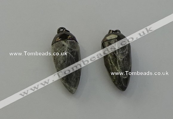 NGP6440 12*24mm - 15*30mm faceted bullet labradorite pendants