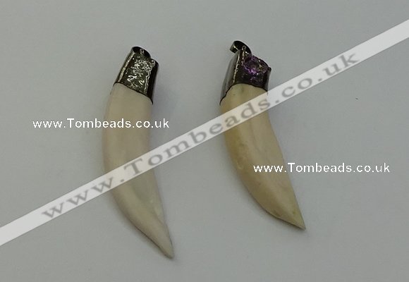 NGP6490 14*55mm - 12*60mm horn wolf tooth pendants wholesale