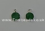 NGP6514 15mm - 16mm coin druzy agate pendants wholesale