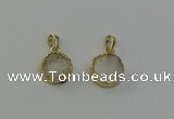 NGP6518 15mm - 16mm coin druzy agate pendants wholesale
