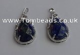 NGP6623 22*30mm faceted teardrop lapis lazuli gemstone pendants