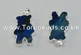 NGP6655 22*38mm Animal or V-shaped agate gemstone pendants