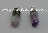 NGP6680 12*25mm - 12*30mm sticks druzy amethyst pendants