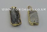 NGP6683 16*28mm - 18*35mm freeform druzy agate pendants