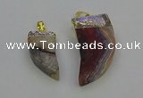 NGP6705 15*30mm - 20*40mm horn agate gemstone pendants