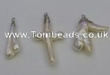 NGP6710 10*25mm - 20*45mm freeform pearl pendants wholesale