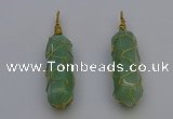 NGP6746 13*40mm sticks aventurine gemstone pendants wholesale