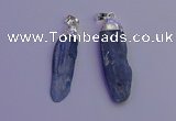 NGP6757 10*35mm - 15*45mm freeform blue kyanite pendants