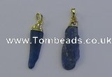 NGP6758 10*35mm - 15*45mm freeform blue kyanite pendants