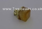 NGP6763 15*22mm cube citrine gemstone pendants wholesale